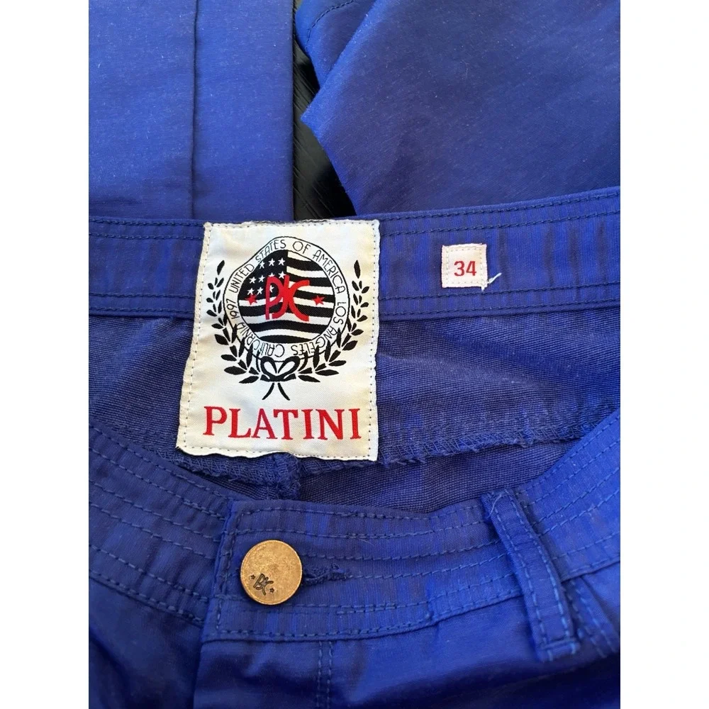 Platini Men's Royal Blue Western-inspired Straight Leg Pants Size 34 *READ